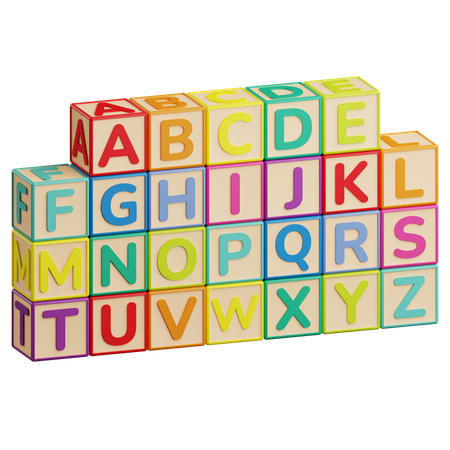 Alphabet Grids A to Z  3D Icon