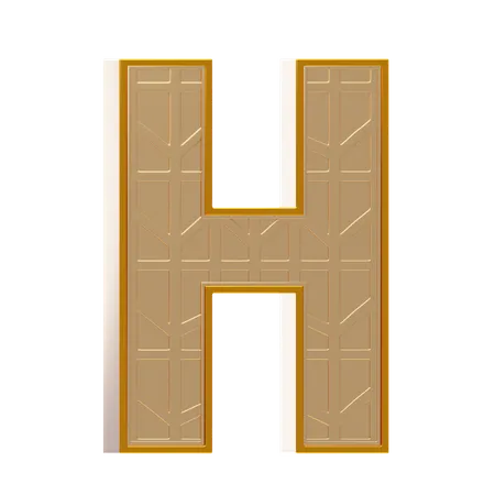 Alphabet h  3D Icon