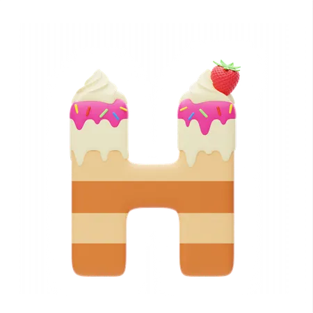 アルファベットh  3D Icon