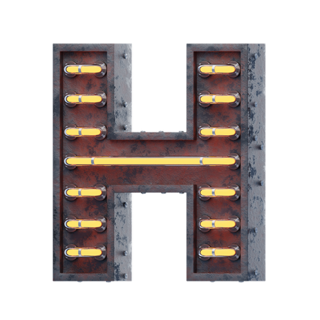 アルファベットh  3D Icon