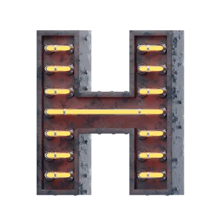 アルファベットh  3D Icon