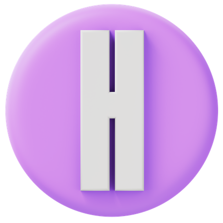 Alphabet h  3D Icon