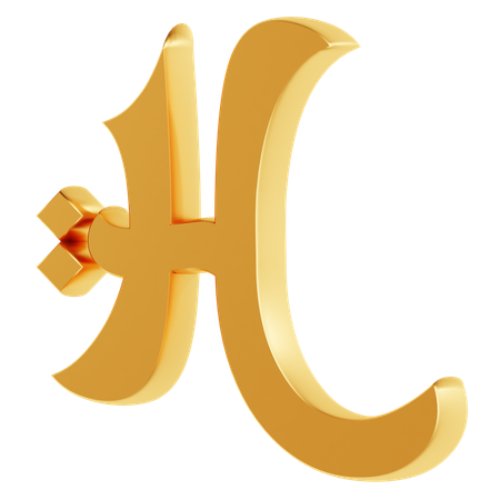 Alphabet h  3D Icon