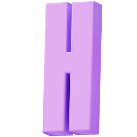 Alphabet H  3D Icon