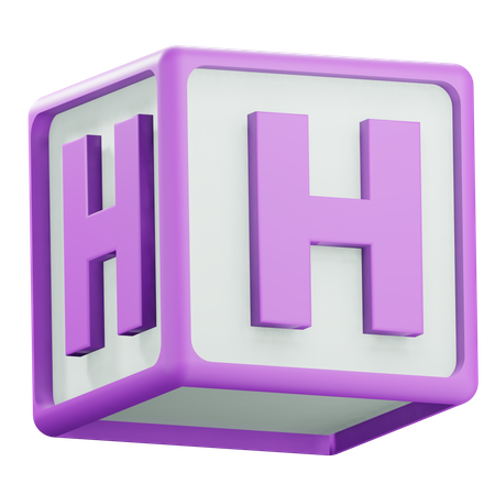 Alphabet H  3D Icon