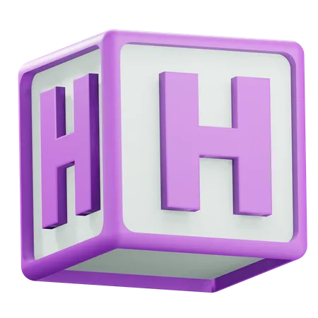 Alphabet H  3D Icon