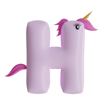 Alphabet H  3D Icon