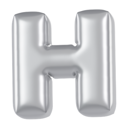 Ballon avec l'alphabet h  3D Icon