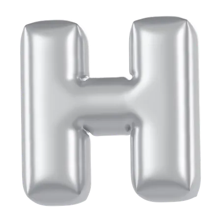 Ballon avec l'alphabet h  3D Icon