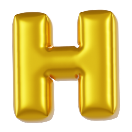 Ballon avec l'alphabet h  3D Icon