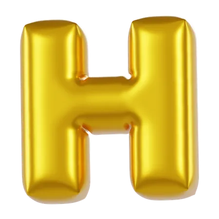 Ballon avec l'alphabet h  3D Icon