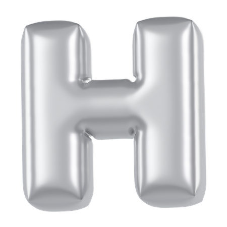 Alphabet H Balloon  3D Icon