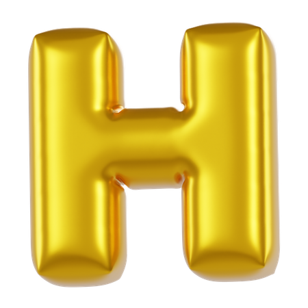 Alphabet H Balloon  3D Icon