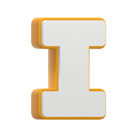 Alphabet I  3D Icon