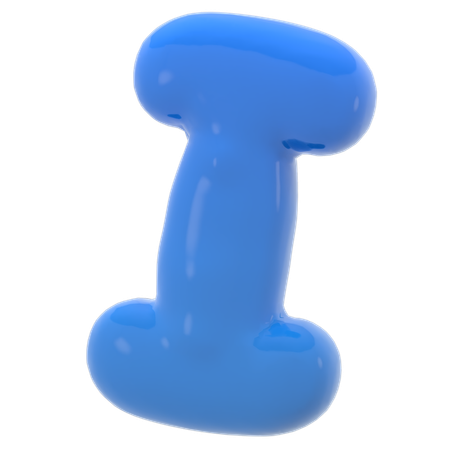 Alphabet I bubble letter  3D Icon