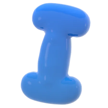 Alphabet I bubble letter  3D Icon