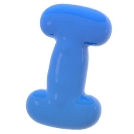 Alphabet I bubble letter  3D Icon