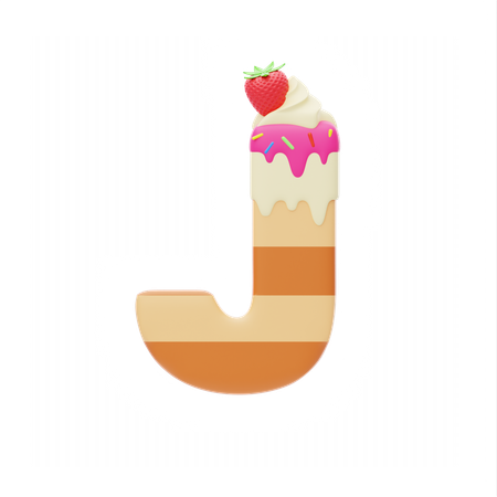 アルファベットj  3D Icon