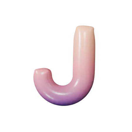 アルファベットj  3D Icon