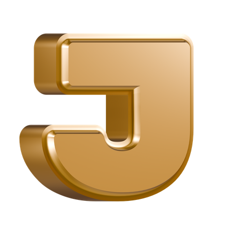 Alphabet J  3D Icon