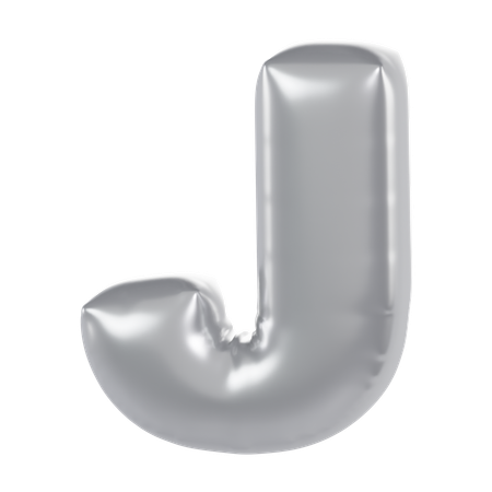 Alphabet J Balloon  3D Icon