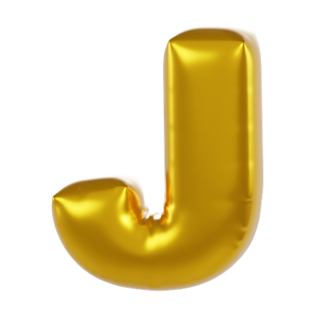 Alphabet J Balloon  3D Icon