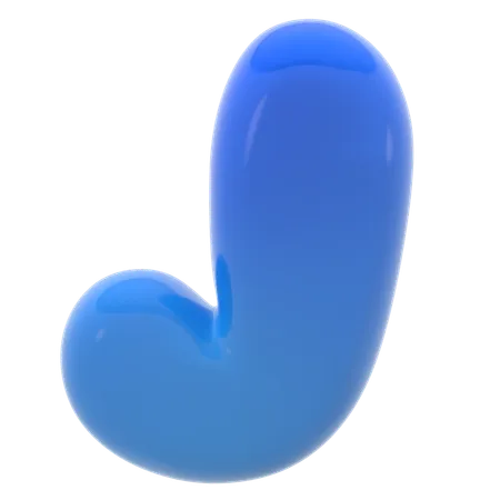 Alphabet J bubble letter  3D Icon