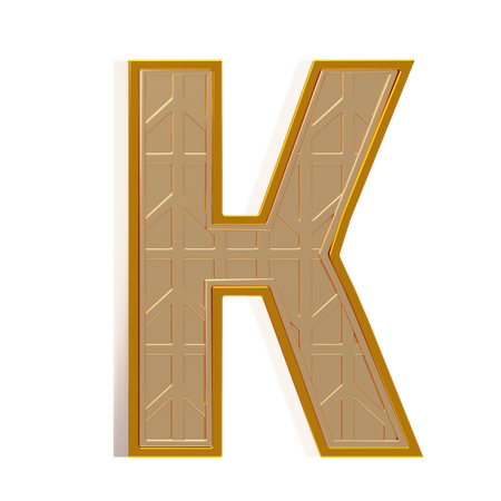 Alphabet k  3D Icon