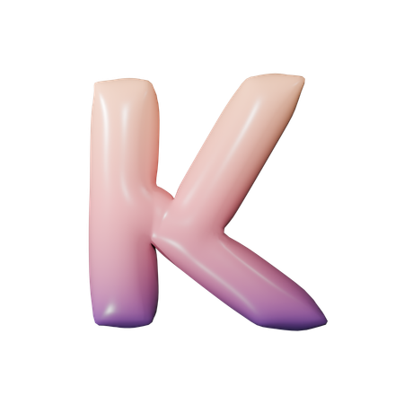 알파벳 k  3D Icon