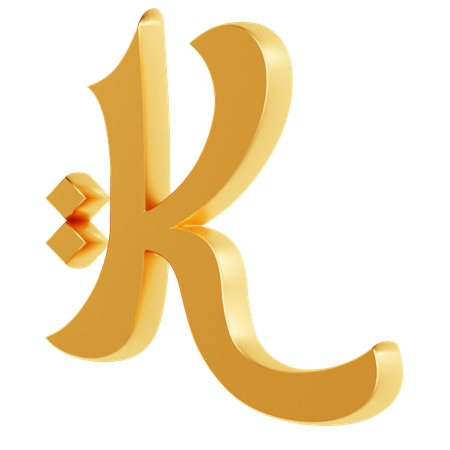 Alphabet k  3D Icon