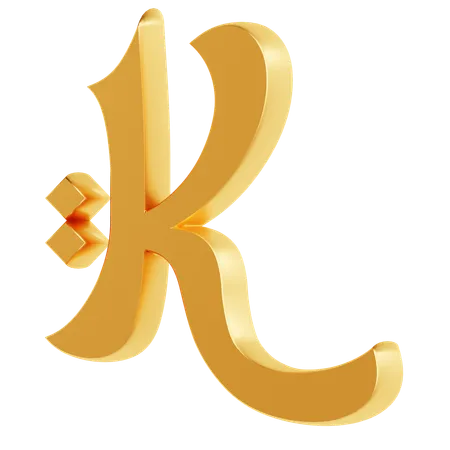 Alphabet k  3D Icon