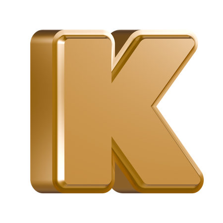 Alphabet K  3D Icon