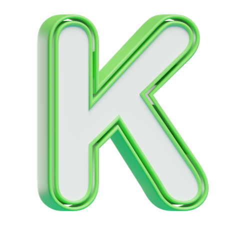 Alphabet K  3D Icon