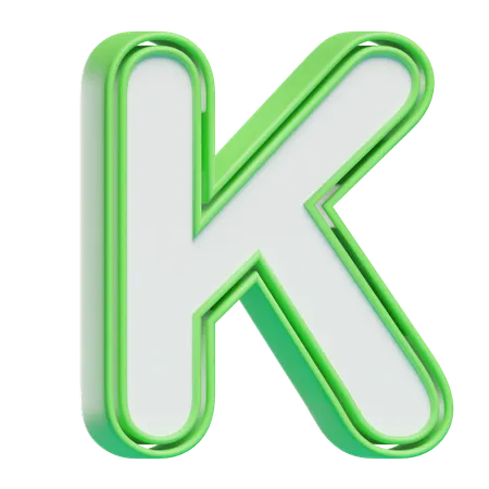 Alphabet K  3D Icon