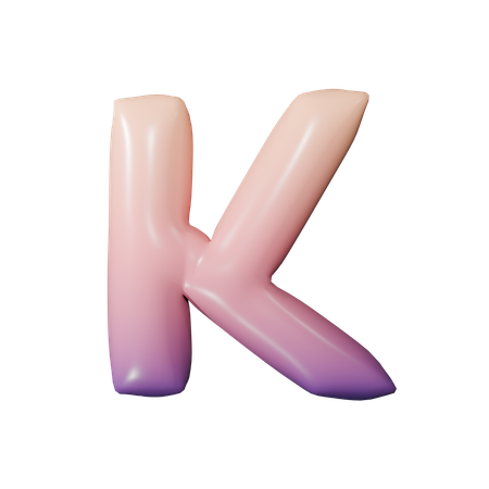 Alphabet K  3D Icon