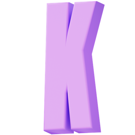 Alphabet K  3D Icon