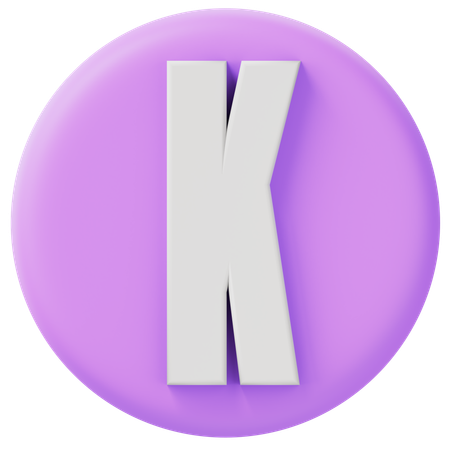 Alphabet K  3D Icon