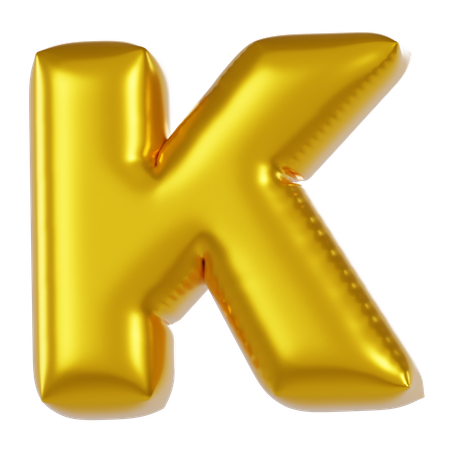 Ballon alphabet k  3D Icon