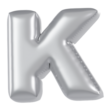 Alphabet K Balloon  3D Icon