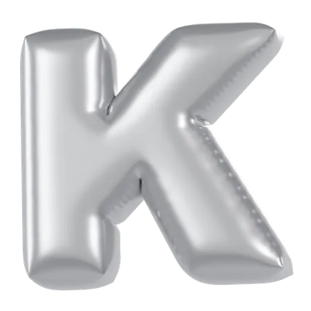 Alphabet K Balloon  3D Icon