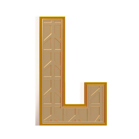 アルファベットのl  3D Icon