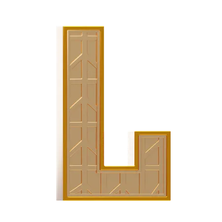 アルファベットのl  3D Icon