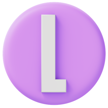 Alphabet L  3D Icon