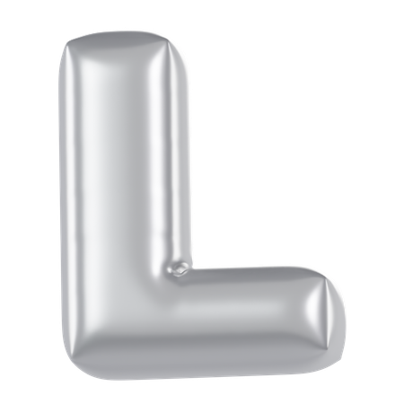 Alphabet L Balloon  3D Icon