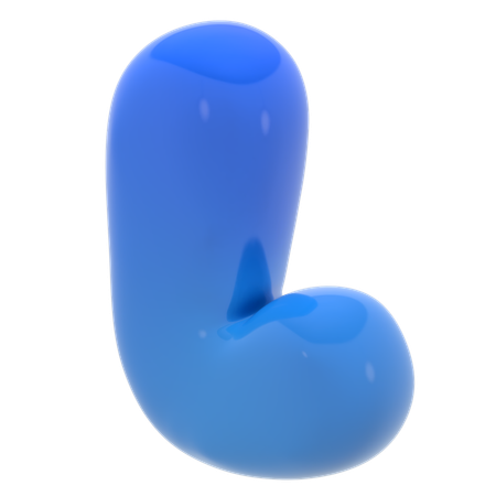 Alphabet L bubble letter  3D Icon