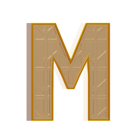 알파벳 m  3D Icon