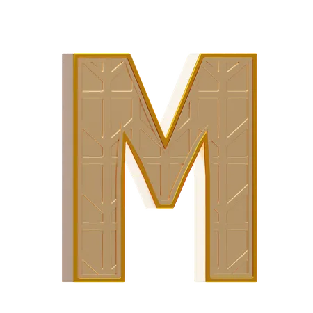 알파벳 m  3D Icon