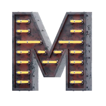 Alphabet m  3D Icon