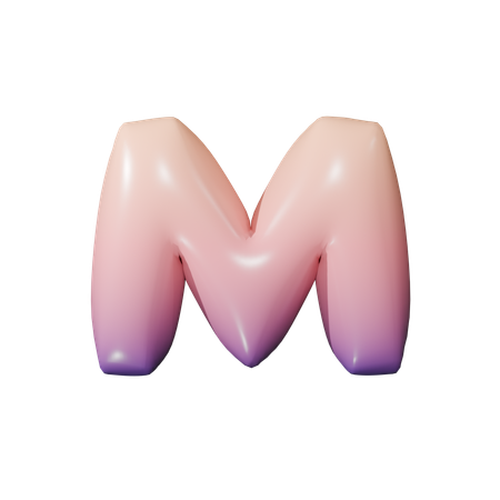 アルファベットm  3D Icon