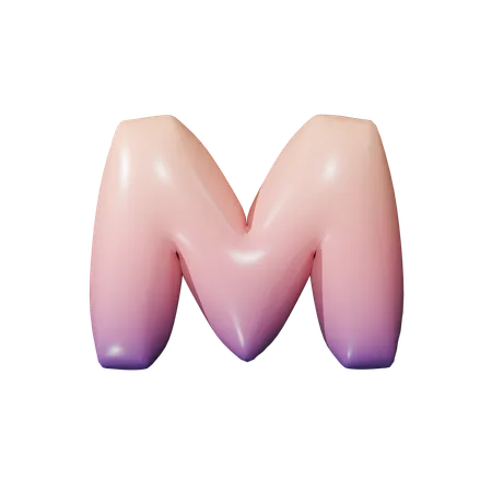 Alphabet m  3D Icon